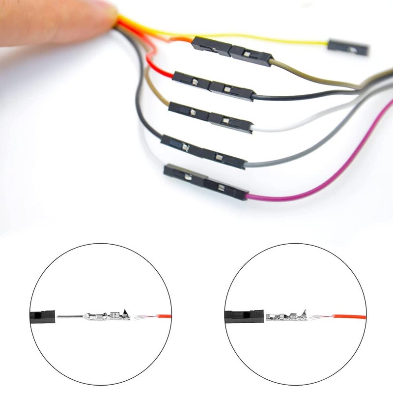 Gikfun 100 Pairs Suitable for 22AWG Cable Male and Female Pins Connector Kit fit for Housing Jumper Wire Cable DIY Kit EK8284 - Image 5